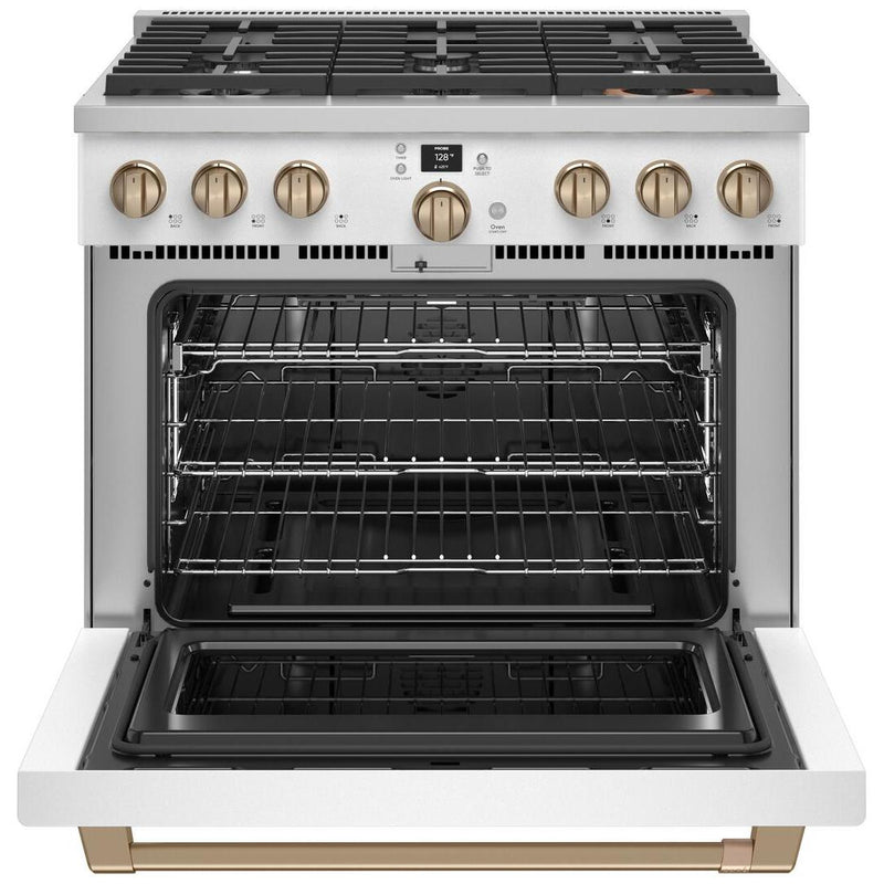 Café 36-inch Freestanding Gas Range with WI-FI Connect CGY366P4TW2 IMAGE 2
