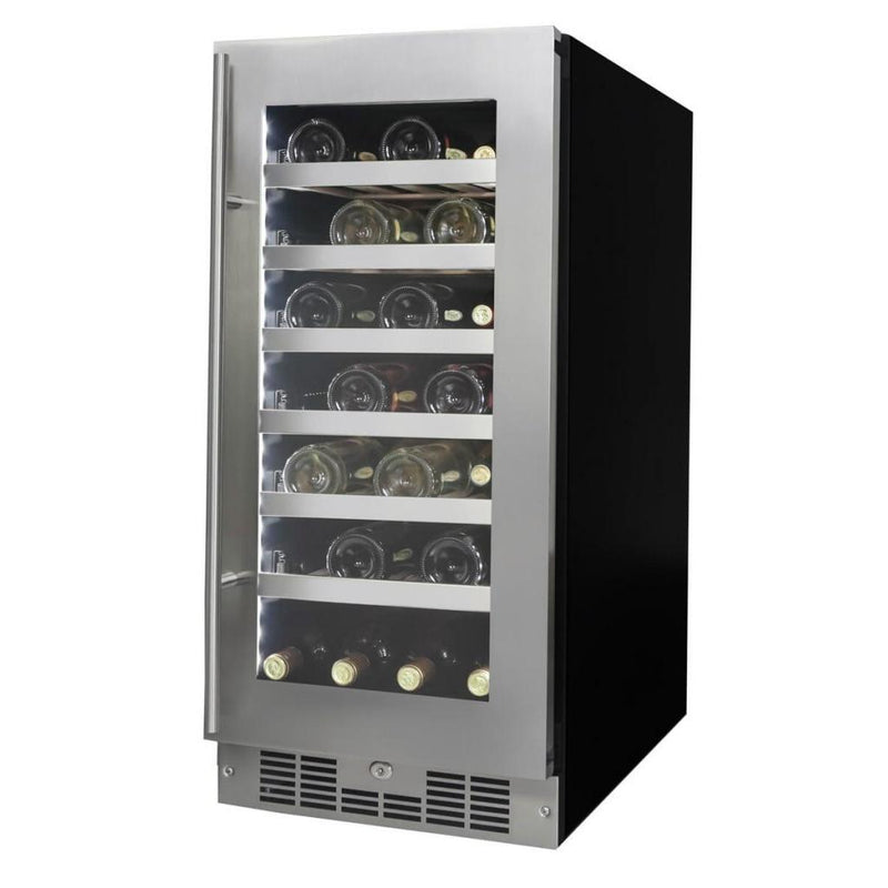 Silhouette Professional 27-Bottle Tuscany Series Wine Cooler with LED Lighting SPRWC031D1SS IMAGE 3