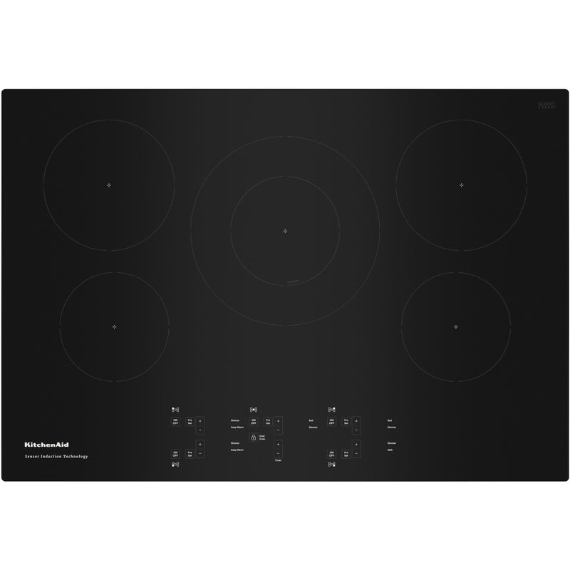 KitchenAid 30-inch Built-In Electric Induction Cooktop KCIG550JBL IMAGE 1