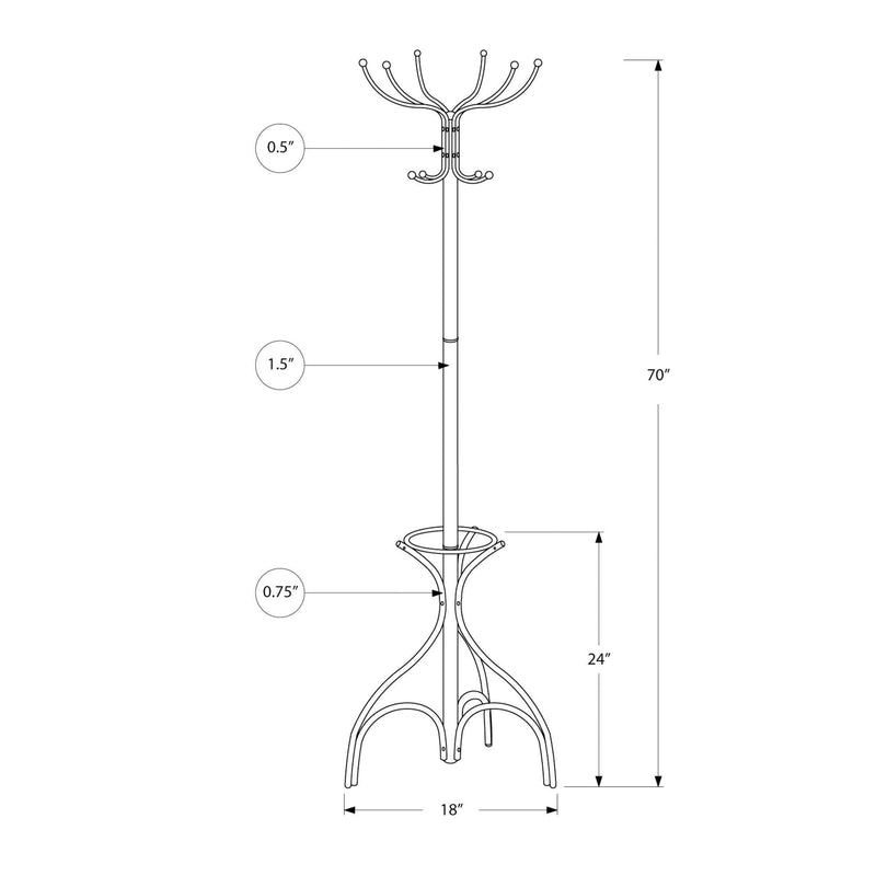 Monarch Coat Racks Coat Rack I 2030 IMAGE 5