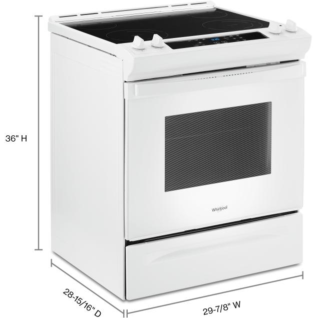 Whirlpool 30-inch Freestanding Electric Range with Frozen Bake™ Technology YWEE515S0LW IMAGE 9