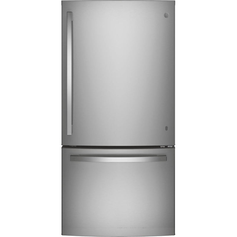 GE 33-inch, 24.8 cu.ft. Freestanding Bottom Freezer Refrigerator with Interior Ice Maker GDE25EYKFS IMAGE 1
