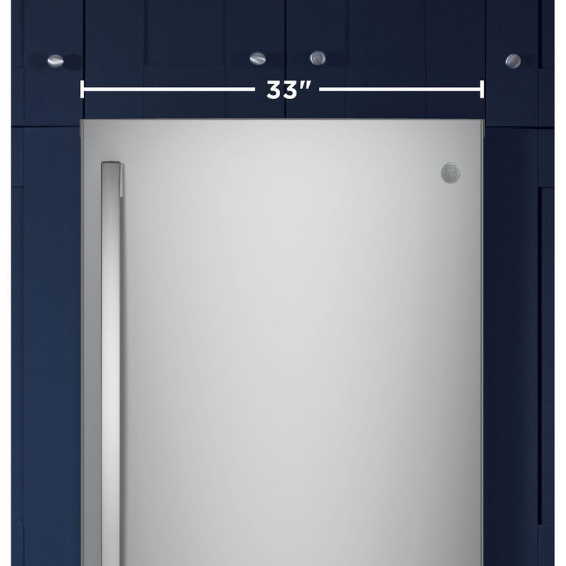 GE 33-inch, 24.8 cu.ft. Freestanding Bottom Freezer Refrigerator with Interior Ice Maker GDE25EYKFS IMAGE 5