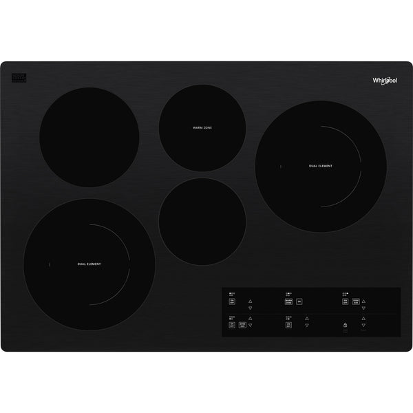Whirlpool 30-inch, Built-in Electric Cooktop with FlexHeat™ Element WCE97US0KB IMAGE 1