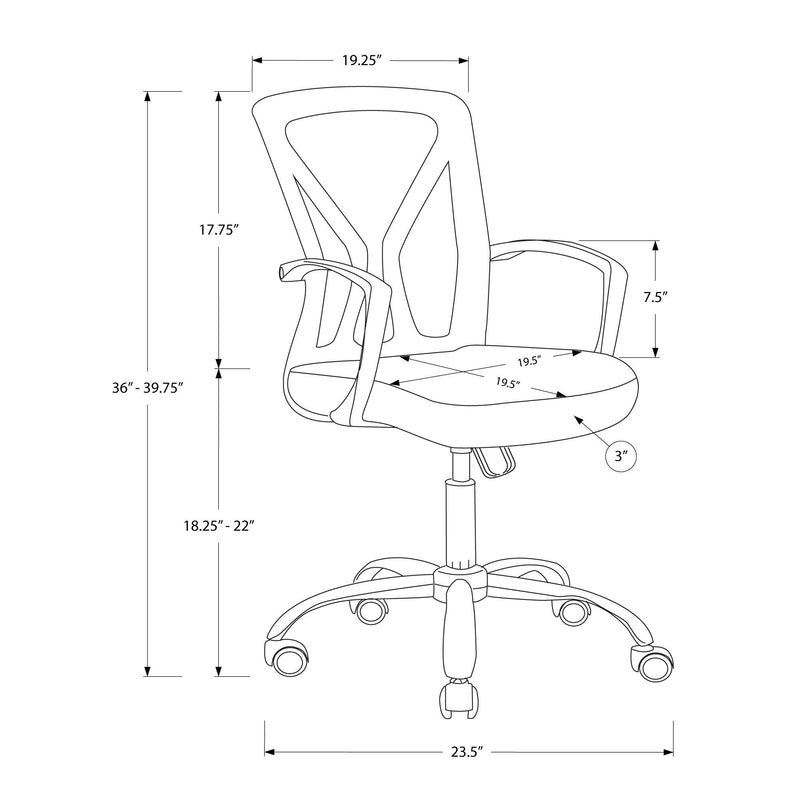 Monarch Office Chairs Office Chairs I 7461 IMAGE 5