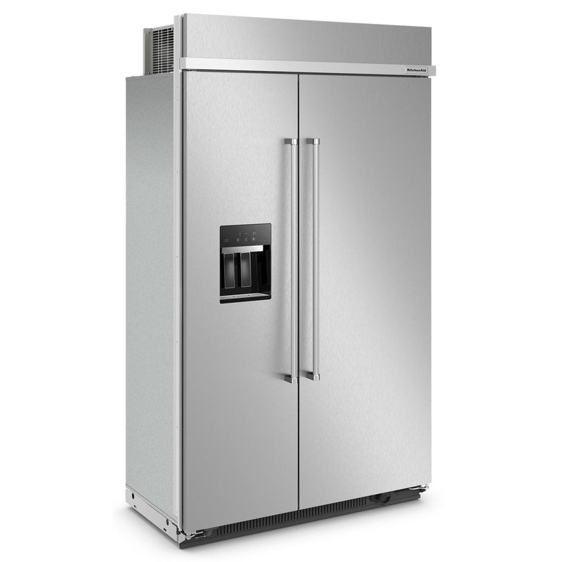 KitchenAid 48-inch, 29.4 cu. ft. Built-in Side-by-Side Refrigerator with External Water and Ice Dispensing System KBSD708MSS IMAGE 4