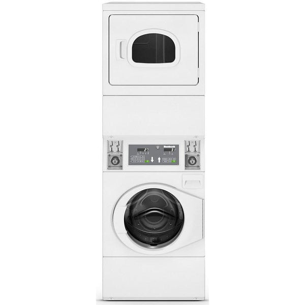 Huebsch Gas Stacked Washer and Dryer Commercial Laundry Center HTGNXASP096CW01 IMAGE 1