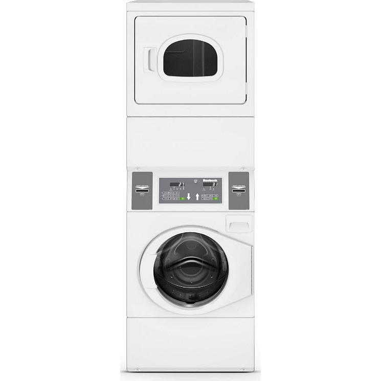 Huebsch Gas Stacked Washer and Dryer Commercial Laundry Center HTGNYASP096CW01 IMAGE 1