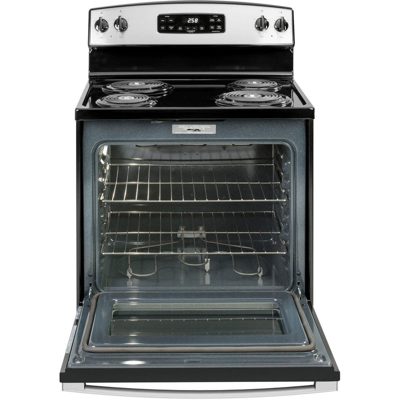 GE 30-inch Freestanding Electric Range with Self-Clean Oven JB258RTSS IMAGE 2