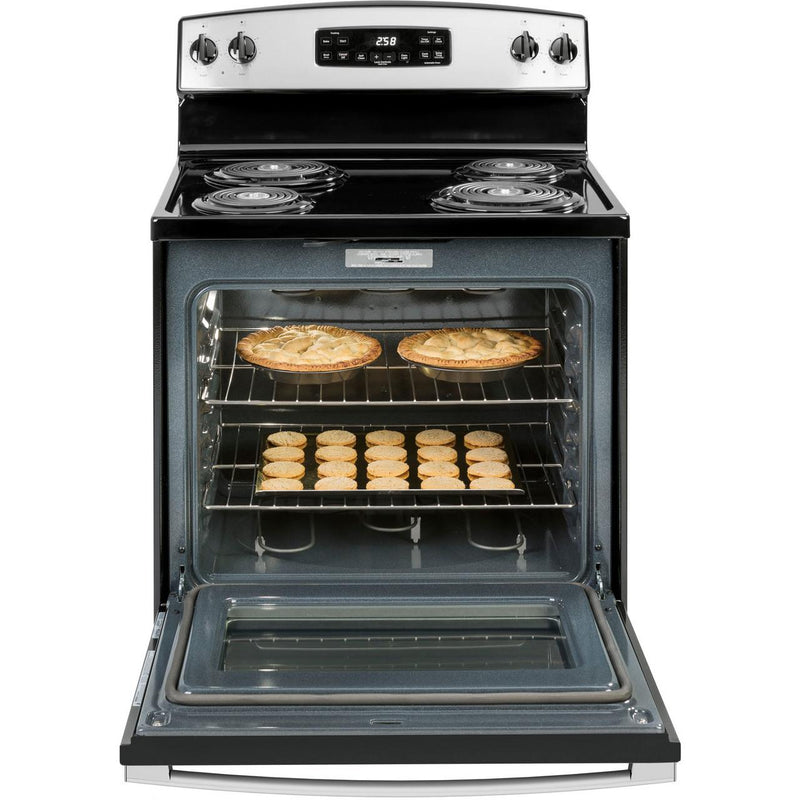 GE 30-inch Freestanding Electric Range with Self-Clean Oven JB258RTSS IMAGE 3